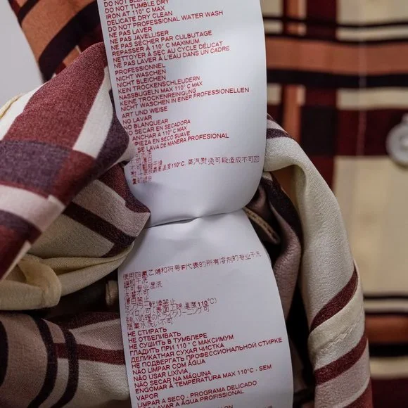 Marni Cream Plaid Silk Blouse - Picture 12 of 13